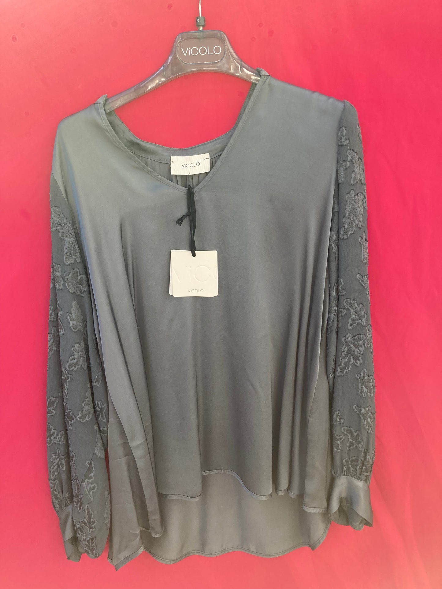 VICOLO CAMICIA DONNA GRIGIA - Mod. TR0509