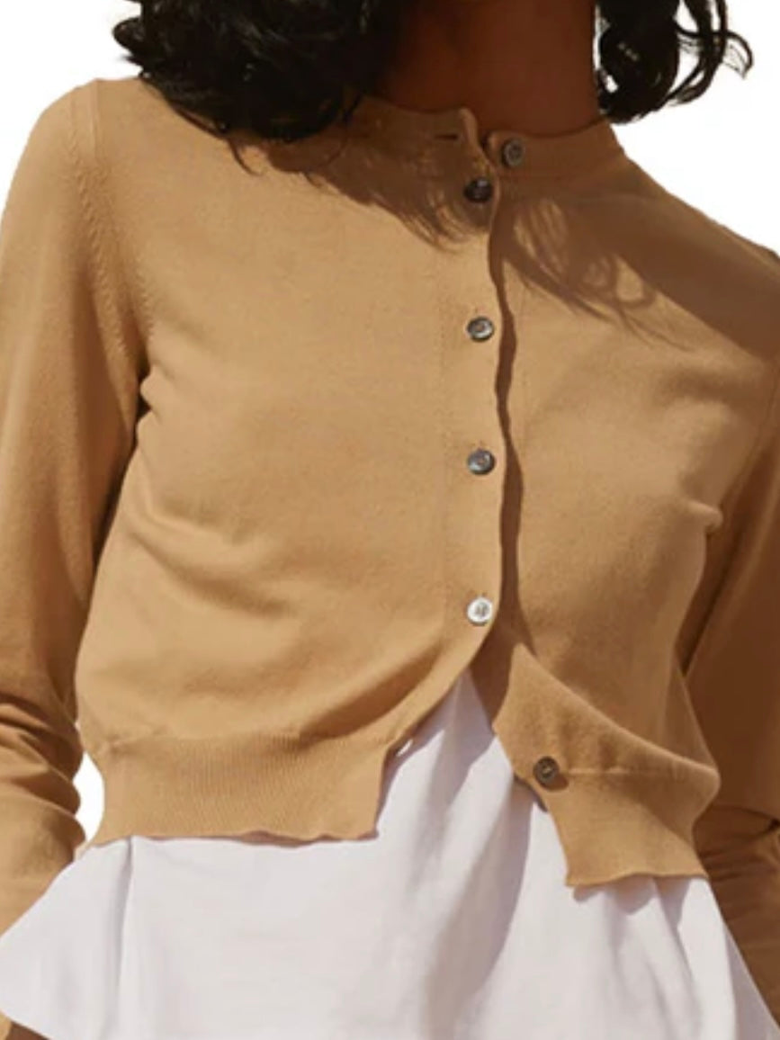SEMICOUTURE MAGLIA CARDIGAN DONNA BEIGE - Mod. Y3SB03