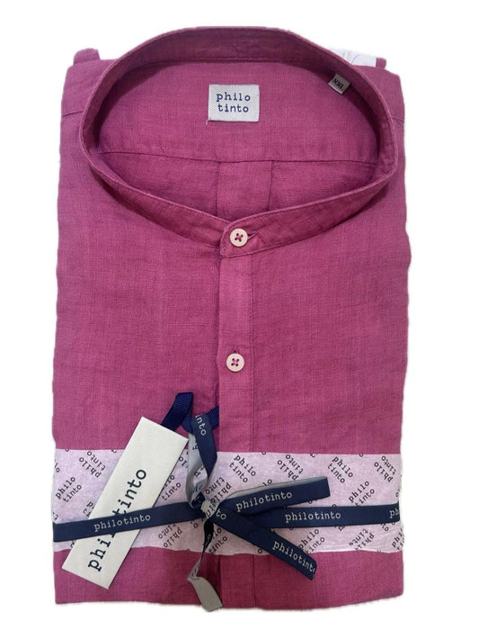 PHILO TINTO CAMICIA UOMO FUCSIA - Mod. Linen Delave