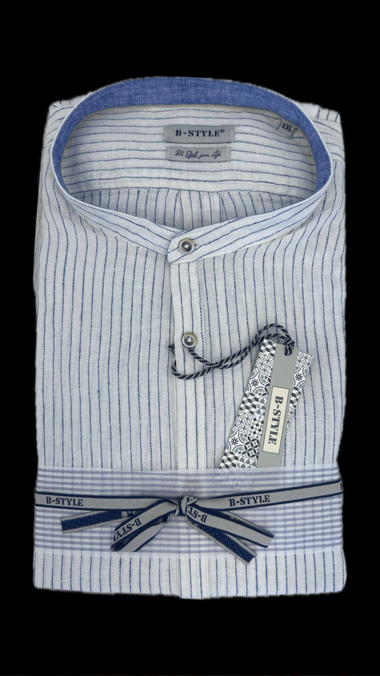 B-STYLE CAMICIA UOMO BIANCA RIGA CELESTE - Mod. Lincot 300