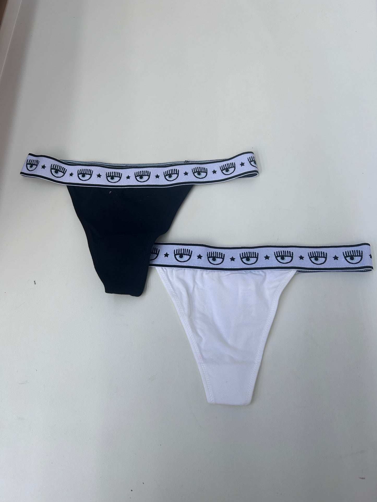 CHIARA FERRAGNI TANGA BI-PACK PANNA/NERO - Mod. V7A1303