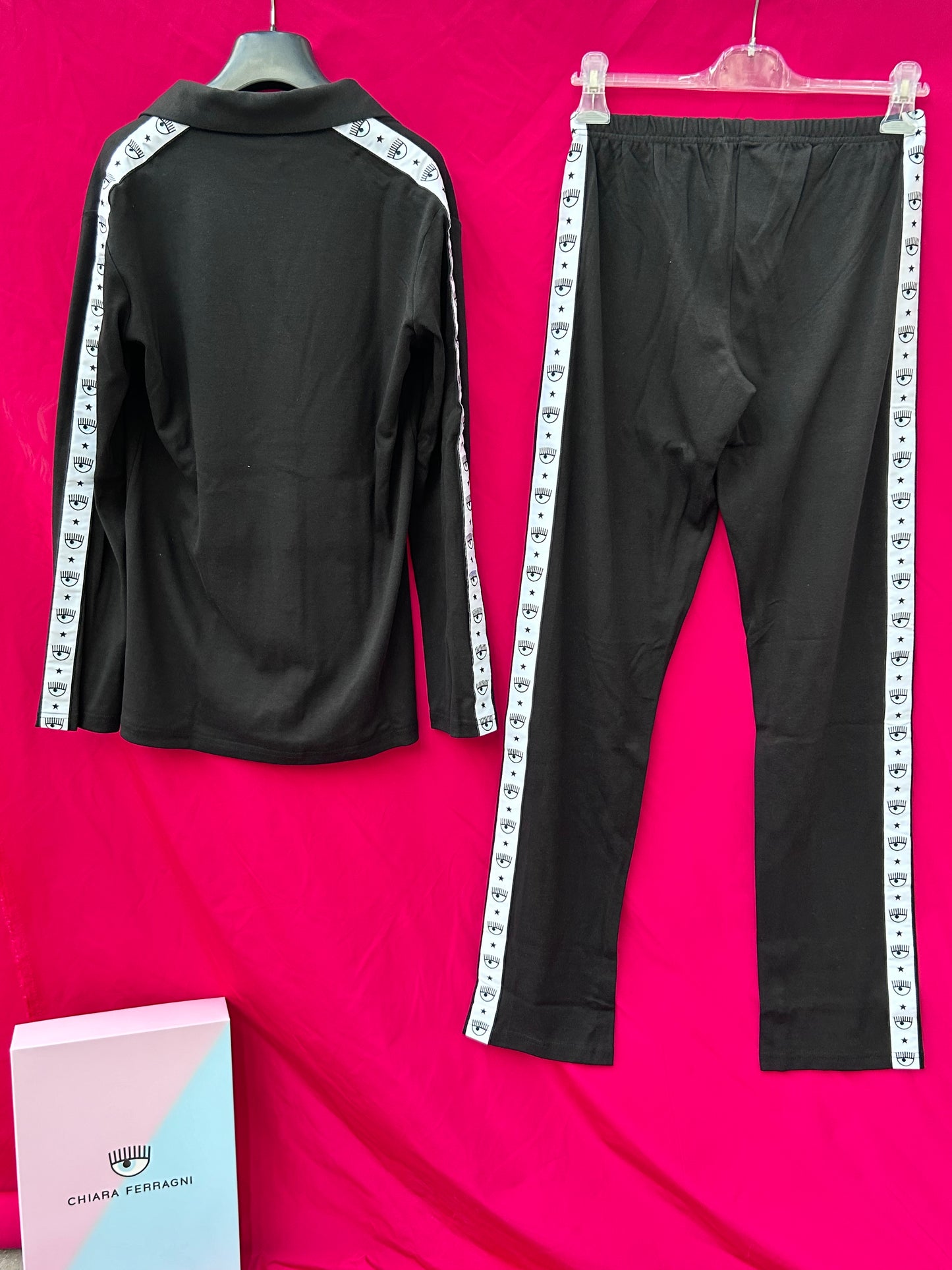 CHIARA FERRAGNI PIGIAMA LUNGO NERO - Mod CFA5009